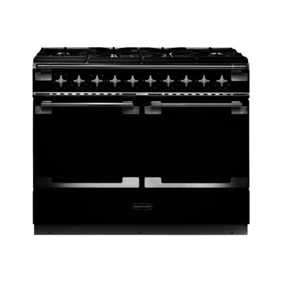 Rangemaster Elise SE 110cm Dual Fuel 94270 Range Cooker in Gloss Black with 6 Burner FSD Hob